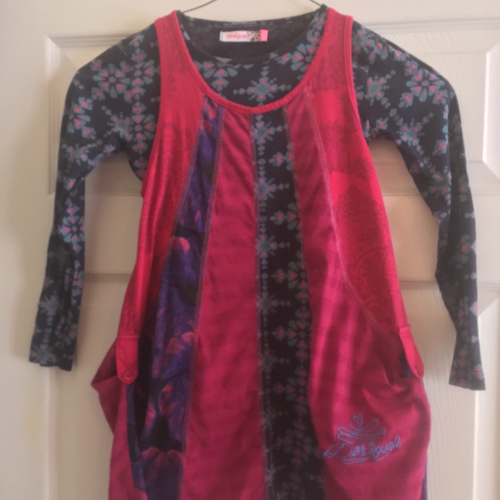 Children’s Desigual knit dress and shirt set